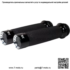 Комплект парных захватов с контуром турбины Khrome Werks, черный TBW Harley Touring Softail 08+ (Для: Harley-Davidson)