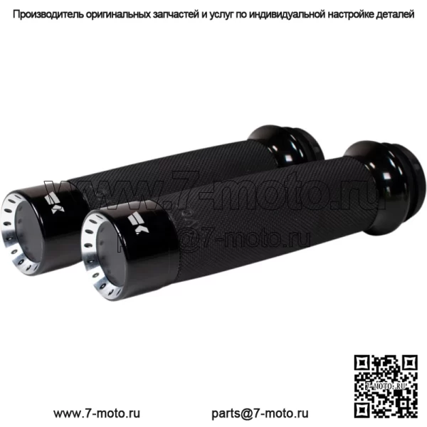 Комплект парных захватов с контуром турбины Khrome Werks, черный TBW Harley Touring Softail 08+ (Для: Harley-Davidson)