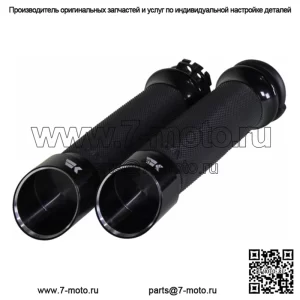 Комплект пар ручек Chrome Werks Edge Contour Grips, черный тросик Harley Touring Softail 08+ (Для: Harley-Davidson)