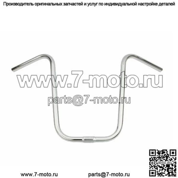 НАСТОЯЩИЙ ВИНТАЖНЫЙ РУЛЬ LOWRIDER CLASSIC STEEL 15 ДЮЙМОВ, ВЫСОКОЙ U, 25,4 ММ, ХРОМ.