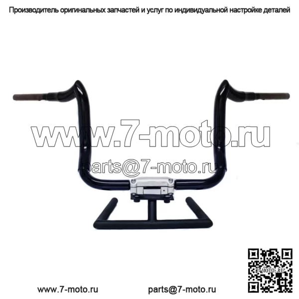 KST Kustoms Denim Satin Black 12-дюймовые рули Bison Bagger Harley Touring (для: Harley-Davidson)
