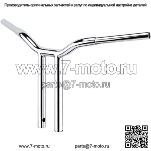 LA Choppers 1 1/4" Chrome Kage Fighter 12" Т-образные рули Прямые рули Harley FXD (Для: Harley-Davidson)