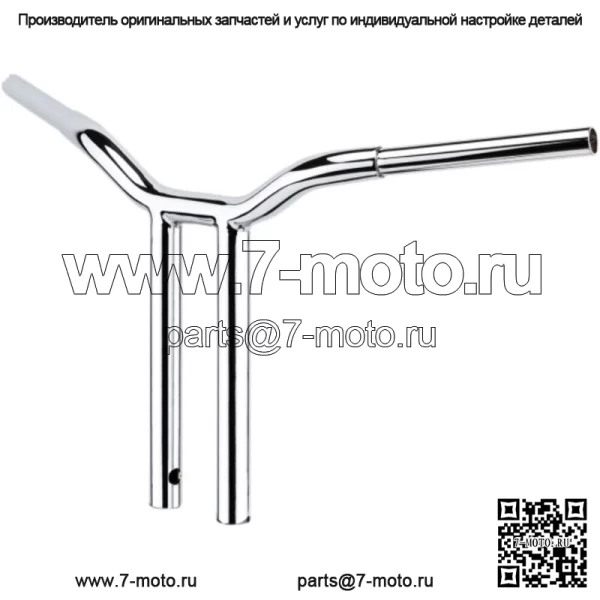 LA Choppers 1 1/4" Chrome Kage Fighter 12" Т-образные рули Прямые рули Harley FXD (Для: Harley-Davidson)