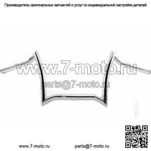 Хромированные рули Z-образной формы 1 дюйм 9 дюймов Harley Softail Slim Road King Dyna Street Fat Bob (для: Harley-Davidson)