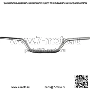 Руль ODI V-Twin MOTO 1 дюйм, серебристый, TBW 4-3/4 дюйма, с прорезями и накаткой Harley Davidson