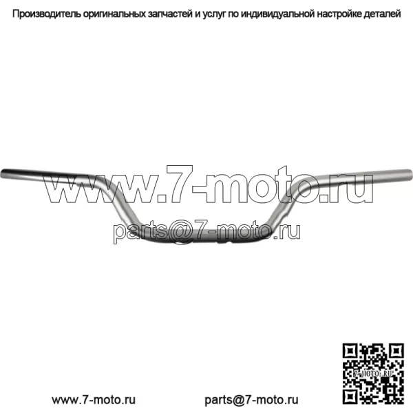 Руль ODI V-Twin MOTO 1 дюйм, серебристый, TBW 4-3/4 дюйма, с прорезями и накаткой Harley Davidson