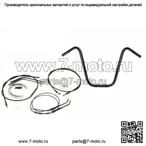 Комплект установочных тросов на руль Burly 12 дюймов, черный Apehanger, Harley Sportster 2004-2006 гг. (Для: Harley-Davidson)