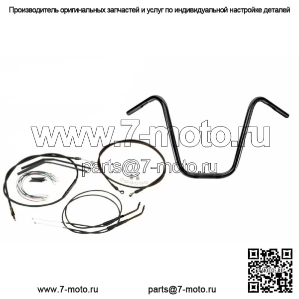 Комплект установочных тросов на руль Burly 12 дюймов, черный Apehanger, Harley Sportster 2004-2006 гг. (Для: Harley-Davidson)