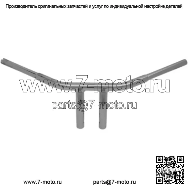 Хромированный 6-дюймовый руль Buffalo T-образной формы  с отверстиями Harley Sportster Dyna (для: Harley-Davidson)