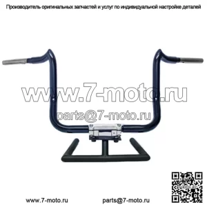 KST Kustoms Gloss Black 16" Рули руля Mayhem Bagger Harley Touring Batwing (Для: Harley-Davidson)
