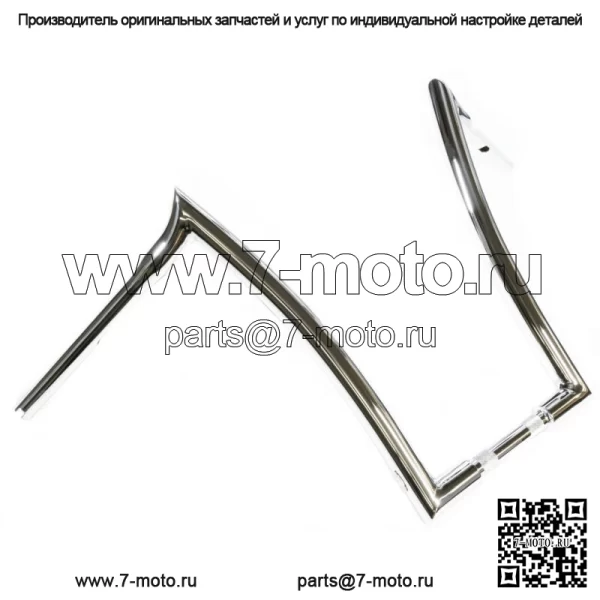 Руль Factory 47 Maddogger Apes, 18 дюймов, 1,25 дюйма, хромированный Harley Road King Softail (для: Harley-Davidson)