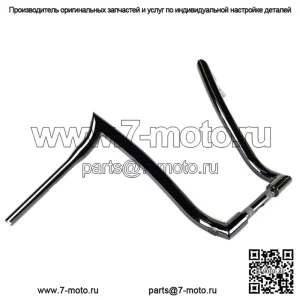 Руль Factory 47 Nomad Ape Hanger 1,5 16 дюймов, черный глянцевый Harley Softail (для: Harley-Davidson)