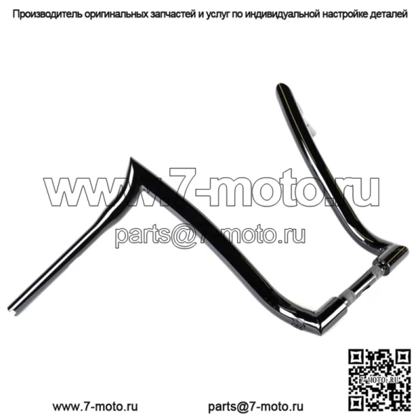 Руль Factory 47 Nomad Ape Hanger 1,5 16 дюймов, черный глянцевый Harley Softail (для: Harley-Davidson)