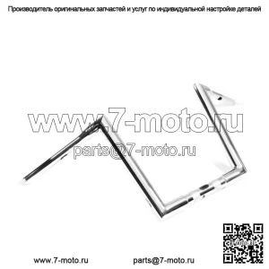 Руль Factory 47 STR Mitre Ape Hanger 12 дюймов TBW, хромированный, Harley FLTR 15-22 (для: Harley-Davidson)