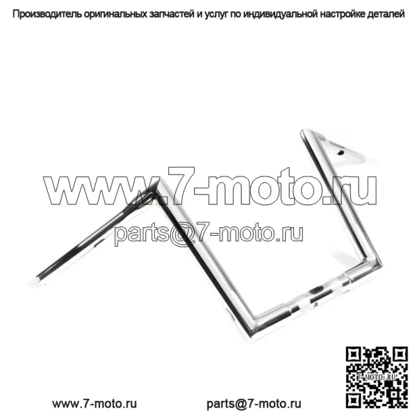 Руль Factory 47 STR Mitre Ape Hanger 12 дюймов TBW, хромированный, Harley FLTR 15-22 (для: Harley-Davidson)