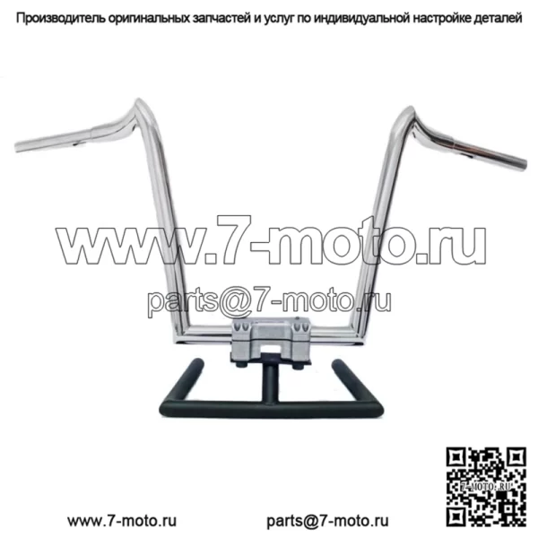 Полированные рули KST Kustoms Renegade 10 дюймов Harley FLTR Softail Dyna 1,25 дюйма (для: Harley-Davidson)