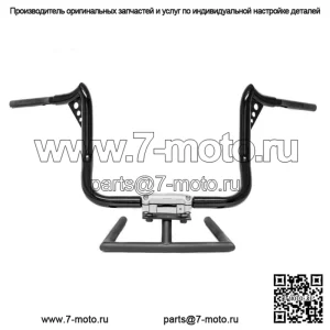 KST Kustoms Satin Black 12-дюймовые рули Punisher Harley Touring Batwing FLH (Для: Harley-Davidson)
