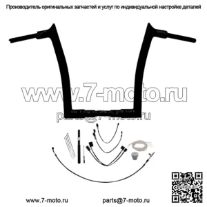 Fat Baggers EZ Install 1-1/2" Комплект руля Pointed Top Ape 16" Черный Harley (Для: Harley-Davidson)