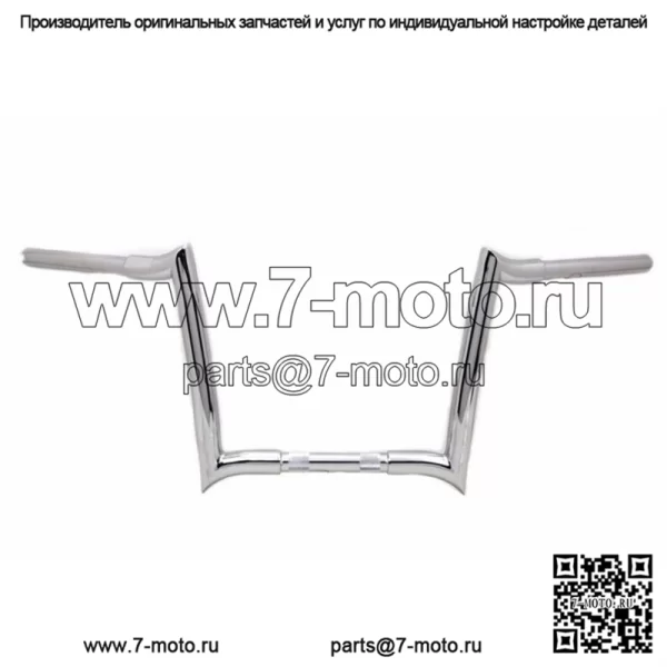1,25-дюймовые хромированные рули Monkey Bagger 12 дюймов, руль Apehanger Harley Touring FLST (для: Harley-Davidson)