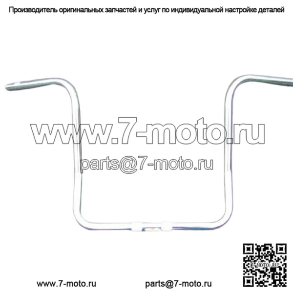 Хромированные 12-дюймовые рули Paul Yaffe Classic Ape Hanger Harley Touring Bagger 96-20 (Для: Harley-Davidson)