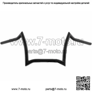 Черные 1-дюймовые дуги Crazy Z Bars Ape Hanger Handlebars Harley Chopper Bobber Custom XL Pan (Для: Harley-Davidson)