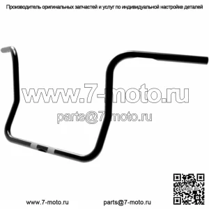 Черные 10-дюймовые классические рули Ape Hanger Paul Yaffe Harley Touring Bagger Batwing (для: Harley-Davidson)