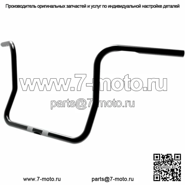 Черные 12-дюймовые классические вешалки Ape Hangers Paul Yaffe на руль Harley Batwing Touring Bagger (для: Harley-Davidson)