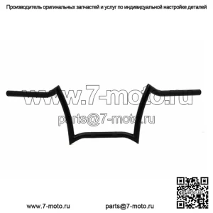 Черные 9-дюймовые дуги Crazy Z Bars Ape Hanger Handlebars Harley Softail Dyna Sportster FXR (Для: Harley-Davidson)
