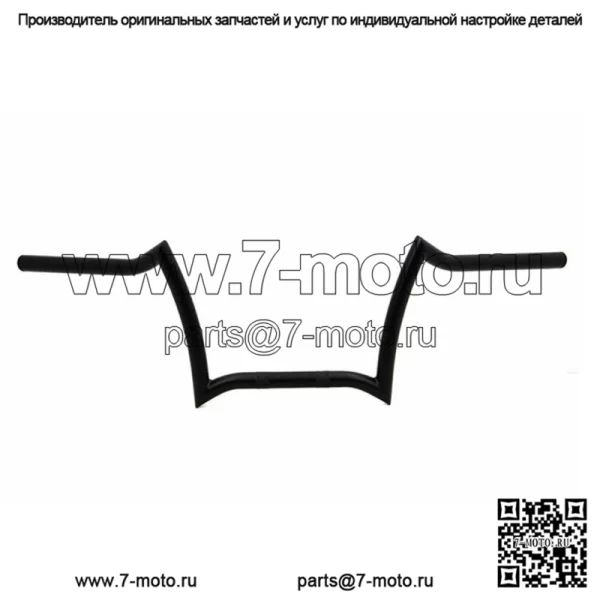 Черные 9-дюймовые дуги Crazy Z Bars Ape Hanger Handlebars Harley Softail Dyna Sportster FXR (Для: Harley-Davidson)