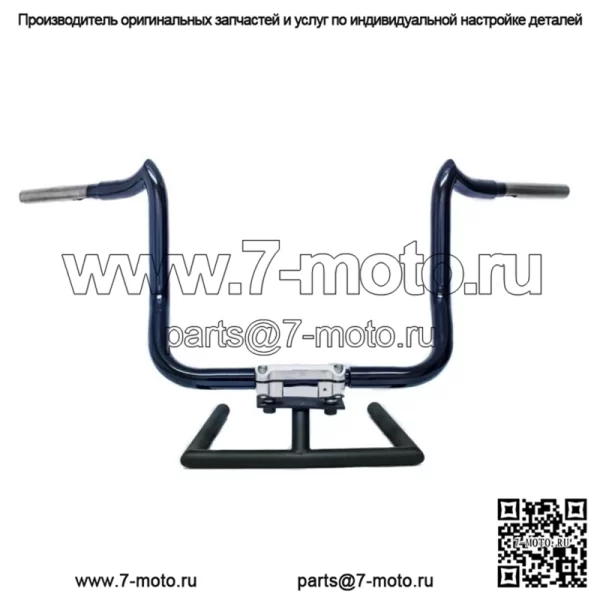 KST Kustoms Gloss Black 12-дюймовые рули Mayhem Bagger Harley Touring Batwing (Для: Harley-Davidson)