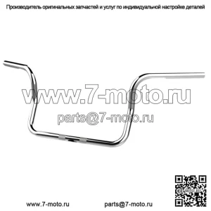 Chrome Werks Хромированные 1-дюймовые рифленые рули Ape Hanger 10 дюймов Harley Touring 96-2020 (Для: Harley-Davidson)