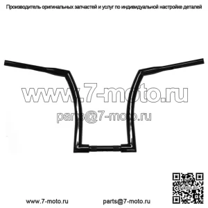 16-дюймовый руль Black Fat Monster Ape-Hanger Apes Harley Softail Dyna Sportster (для: Harley-Davidson)