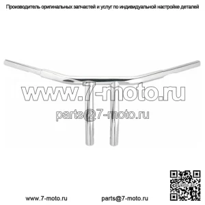 8 рулей с подъемом, 8 1/2 дюйма, хромированные, с откатным рулем Harley Softail Dyna Sportster (для: Harley-Davidson)