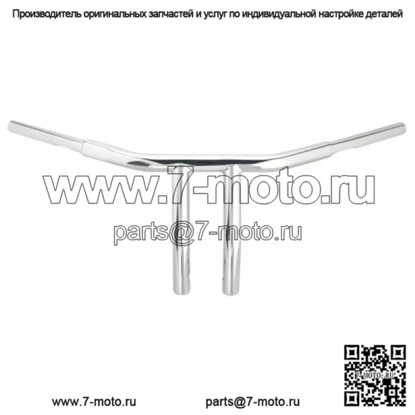 8 рулей с подъемом, 8 1/2 дюйма, хромированные, с откатным рулем Harley Softail Dyna Sportster (для: Harley-Davidson)