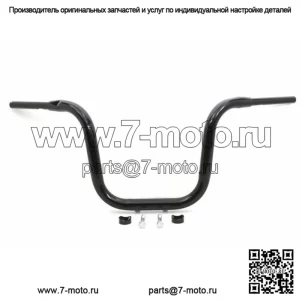 Черный руль 1-1/2 дюйма Road Glide 12 дюймов Multi Riserless Apes Apehangers Harley (Для: Harley-Davidson)