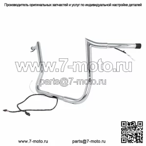 Хромированные вешалки Yaffe Bagger Ape Wired 12 дюймов, рули Harley Touring (для: Harley-Davidson)