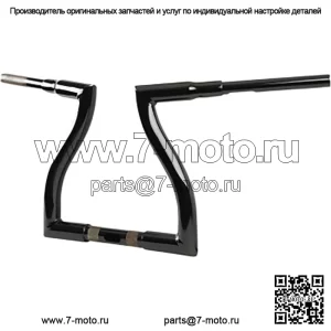 LA Choppers 1,5-дюймовая молотилка 12-дюймовые черные рули Harley Road Glide King 15+ (Для: Harley-Davidson)