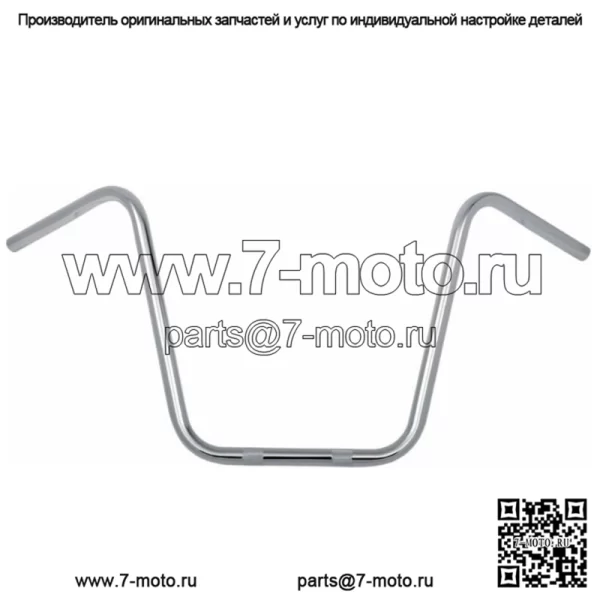 Chrome Werks Хромированные 16-дюймовые поручни Ape Hanger для руля Harley Softail Dyna Sportster (Для: Harley-Davidson)