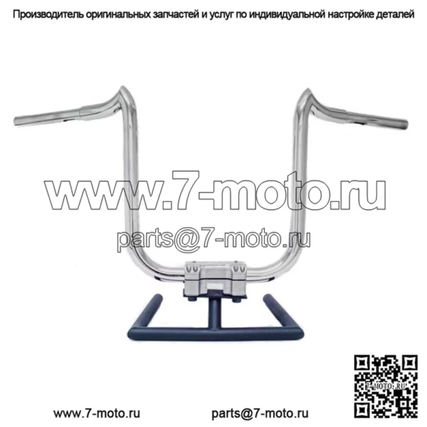 Полированные 16-дюймовые рули KST Kustoms Double Trouble для Harley FLTR Softail Dyna (для: Harley-Davidson)