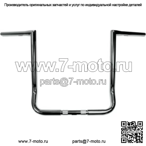 LA Choppers 16-дюймовые хромированные рули Twin Peaks Touring 1,25 дюйма Поворотные рули Harley Batwing (для: Harley-Davidson)
