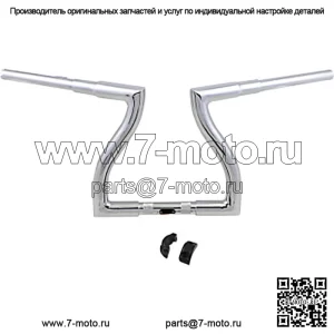 LA Choppers 1,5-дюймовая молотилка 12-дюймовые хромированные рули Harley Road Glide King 15+ (Для: Harley-Davidson)