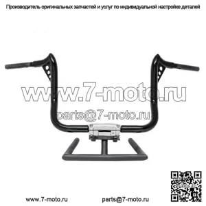 KST Kustoms Gloss Black 10-дюймовые рули Punisher Harley Touring Batwing FLH (Для: Harley-Davidson)