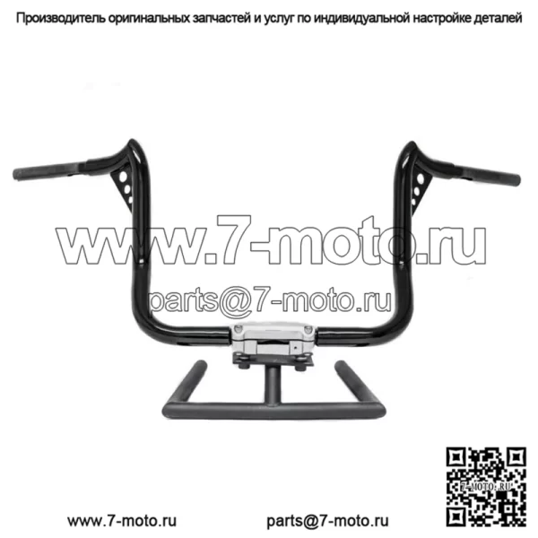 KST Kustoms Gloss Black 10-дюймовые рули Punisher Harley Touring Batwing FLH (Для: Harley-Davidson)