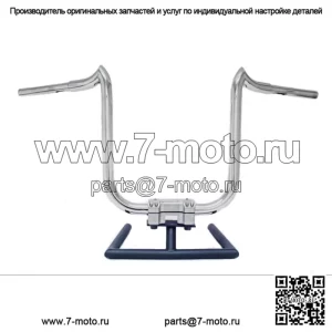 Полированные 10-дюймовые рули KST Kustoms Double Trouble для Harley FLTR Softail Dyna (для: Harley-Davidson)