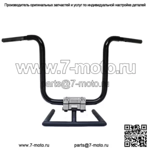 KST Kustoms Satin Black 12-дюймовые прямые рули Harley FLTR Softail Dyna (для: Harley-Davidson)