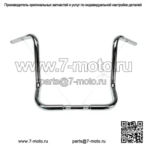 Хромированный жесткий диск 1,25 дюйма Bagger 18 дюймов руль Apes Apehanger Touring Harley 96Up (для: Harley-Davidson)
