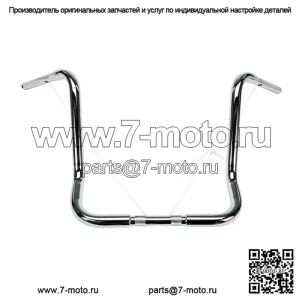 Хромированный жесткий диск 1,25 дюйма Bagger 18 дюймов руль Apes Apehanger Touring Harley 96Up (для: Harley-Davidson)