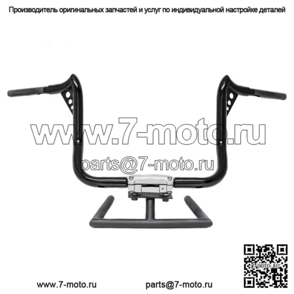 KST Kustoms Gloss Black 12-дюймовые рули Punisher Harley Touring Batwing FLH (Для: Harley-Davidson)