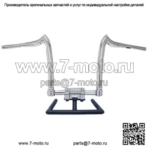 Полированные рули KST Kustoms 10 дюймов с наконечниками Harley Road King Glide 1,5 дюйма (для: Harley-Davidson)
