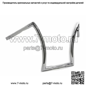 Хромированный руль 1 1/4 дюйма с высотой Z 16 дюймов Harley Softail Sportster Dyna Chopper Bobber (для: Harley-Davidson)
